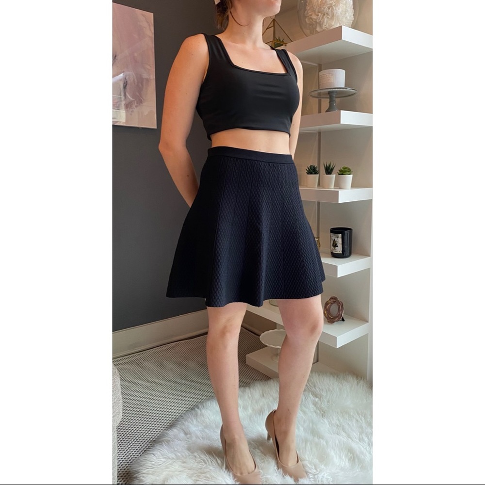 Rachel Roy Black “Quilt” Skirt
